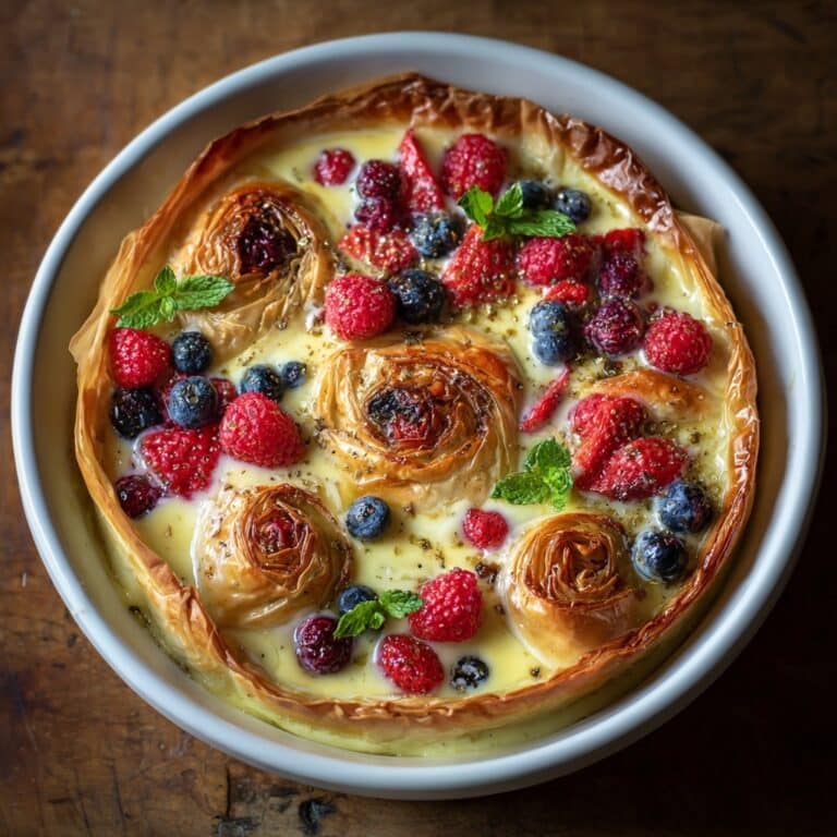 Berry Custard Filo Swirl Recipe