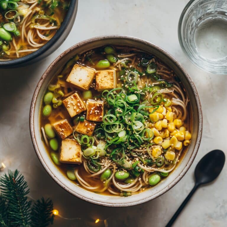 Miso & Butternut Soup with Sesame Kale Topping Recipe