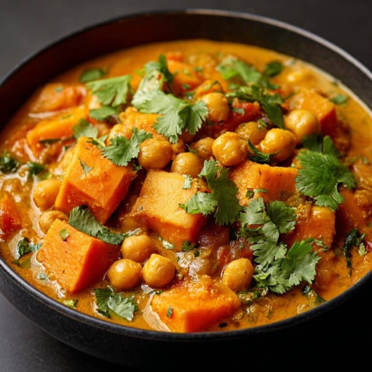 Coconut Chickpea & Sweet Potato Curry Recipe