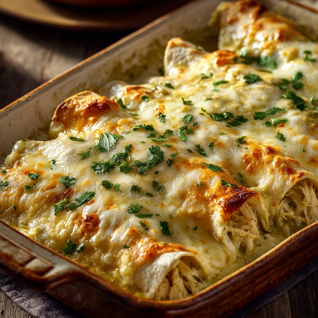 Creamy Queso Chicken Enchiladas for Effortless Family Dinners Recipe - Recipe Image