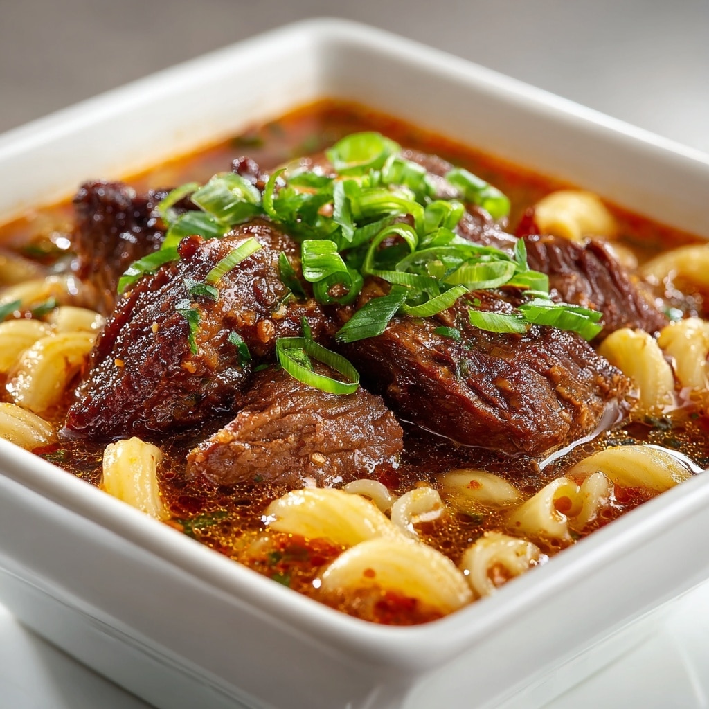Beef and Macaroni Soup Recipe - Recipe Image