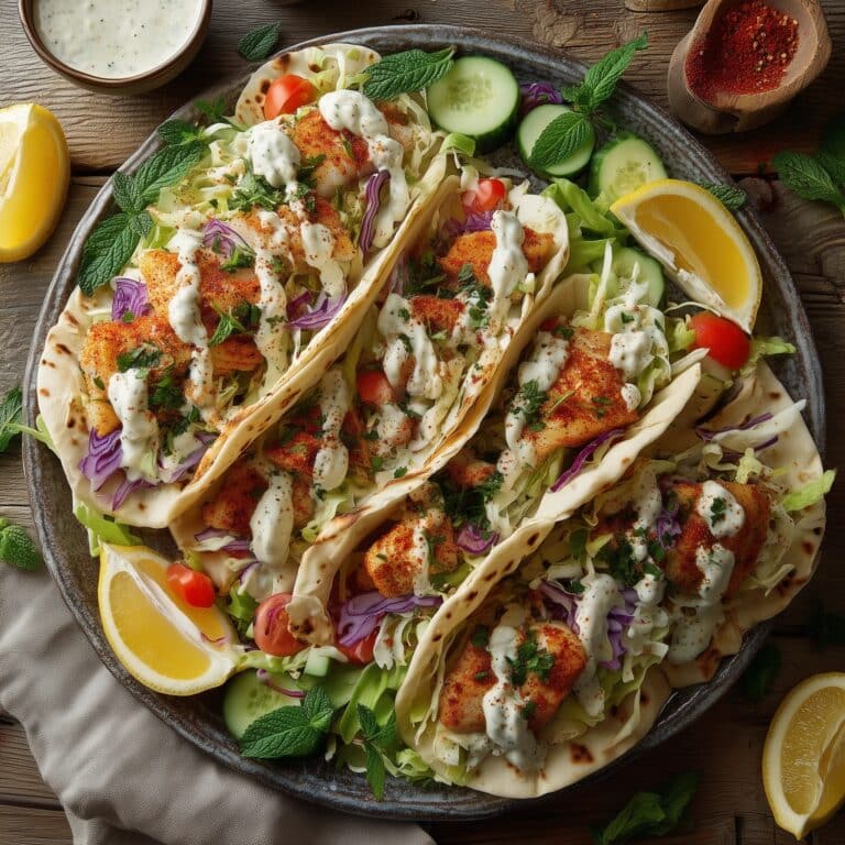 Blackened Fish Tacos with Cilantro Lime Sauce Recipe