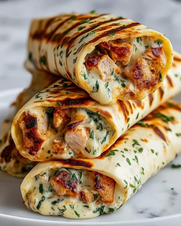 Low Carb Cheesy Garlic Chicken Wraps Recipe