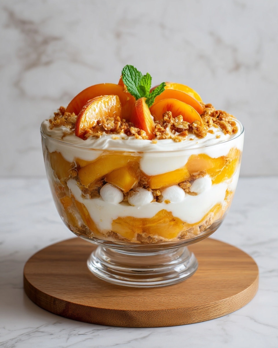 Peach Cobbler Cheesecake Fruit Salad Recipe - Recipe Image