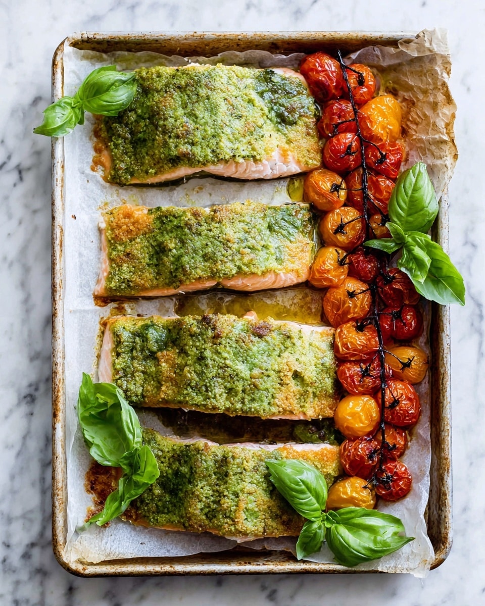Baked Pesto Salmon Recipe - Recipe Image