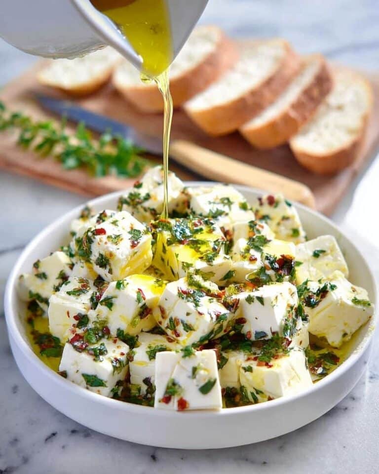 Feta Marinated with Herbs and Chilli Recipe