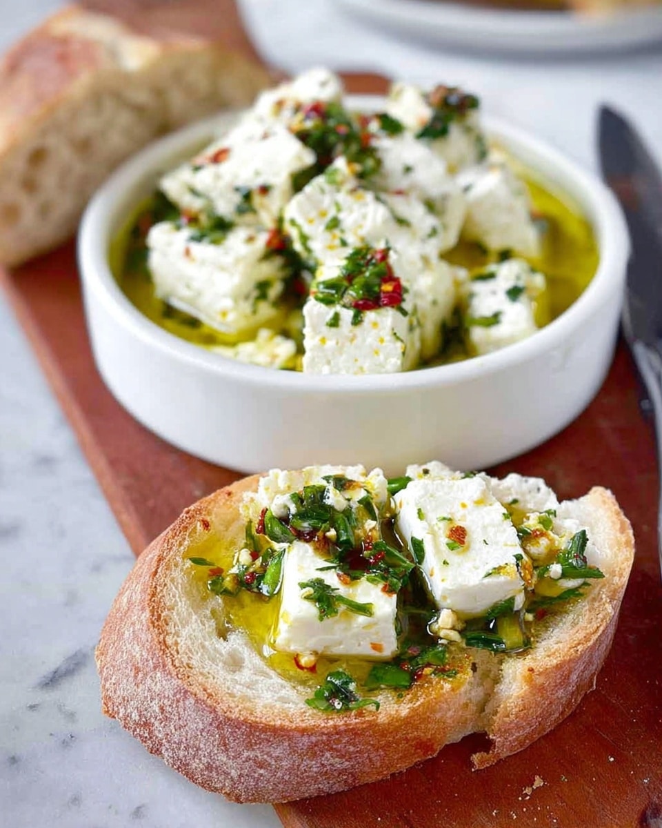 Feta Marinated with Herbs and Chilli Recipe - Recipe Image