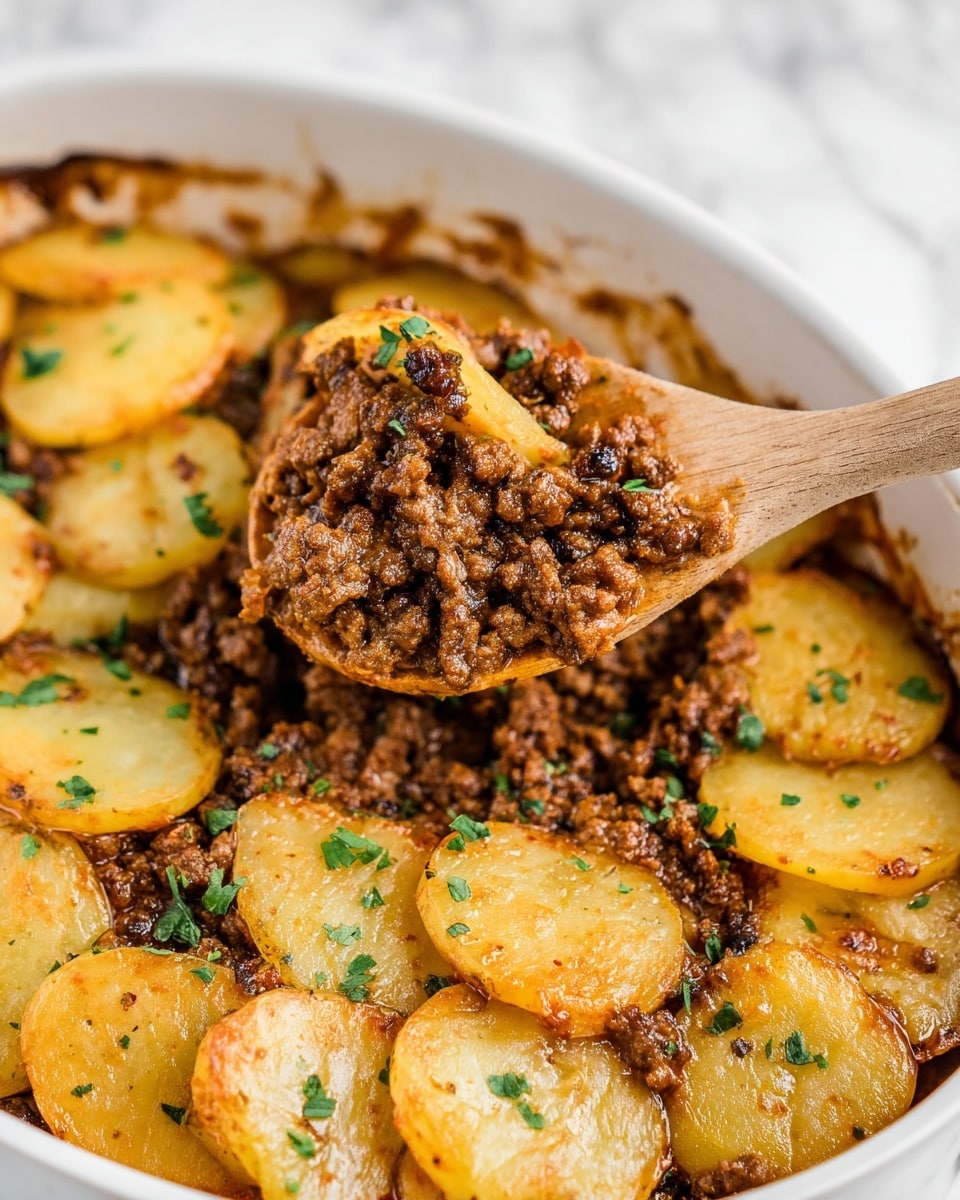 Slow Cooker Beef and Potatoes Au Gratin Recipe - Recipe Image