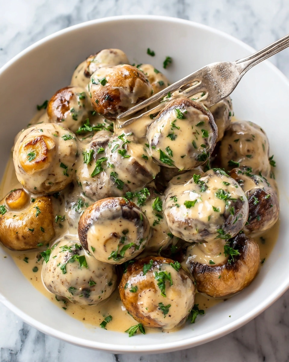 Garlic Parmesan Mushrooms Recipe - Recipe Image