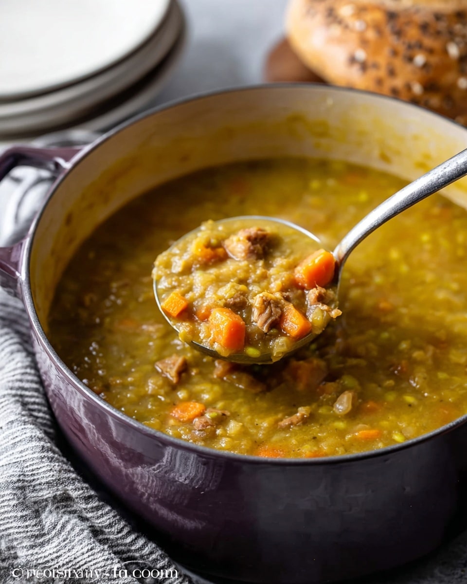 Split Pea Soup with Ham and Vegetables Recipe - Recipe Image