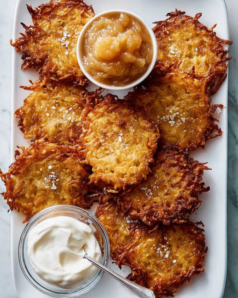 Crispy Potato and Onion Latkes Recipe