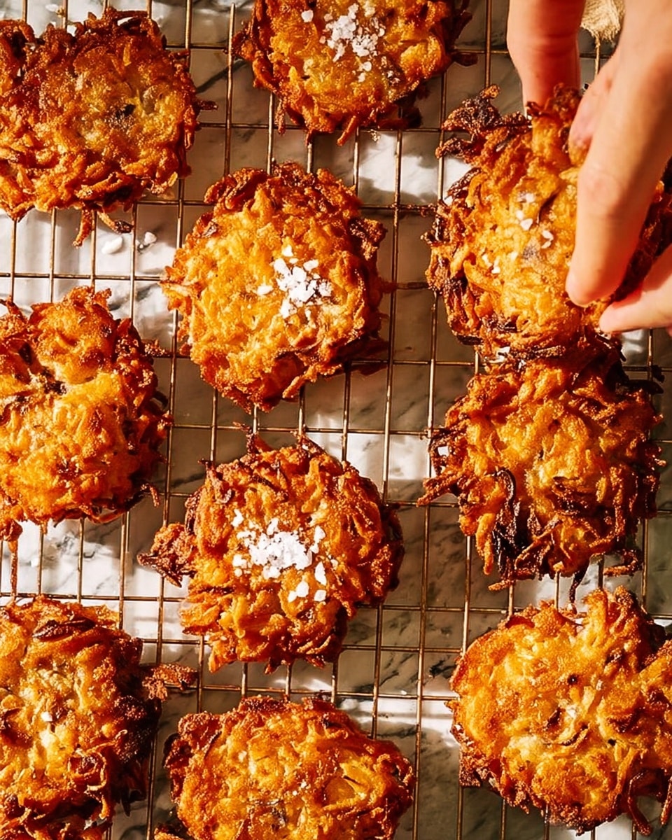 Crispy Potato and Onion Latkes Recipe - Recipe Image