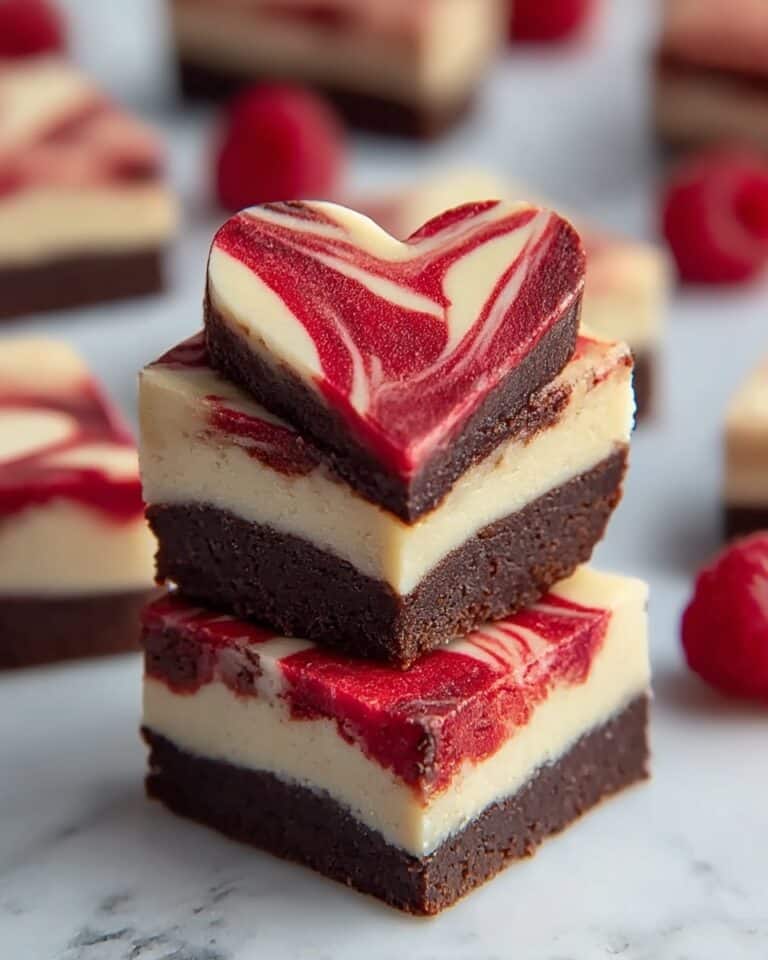 Heart Shaped Raspberry Swirl Cheesecake Brownies Recipe