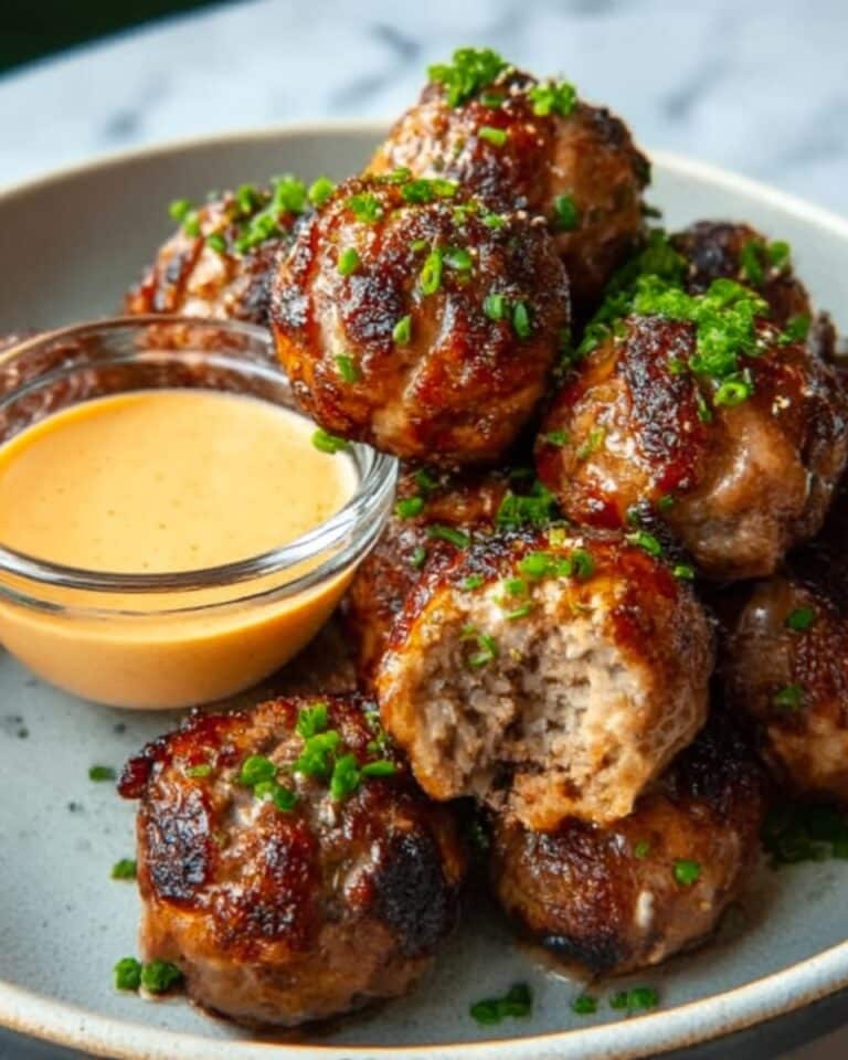 Korean BBQ Meatballs with Spicy Mayo Dip Recipe