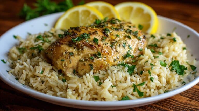 Creamy Smothered Chicken & Rice Recipe