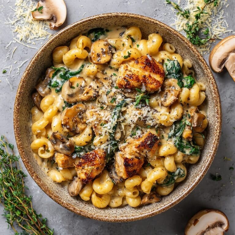 Garlic Parmesan Chicken Bites with Creamy Rotini Recipe