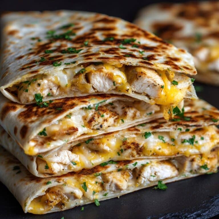 High-Protein Chicken Ranch Quesadilla Recipe