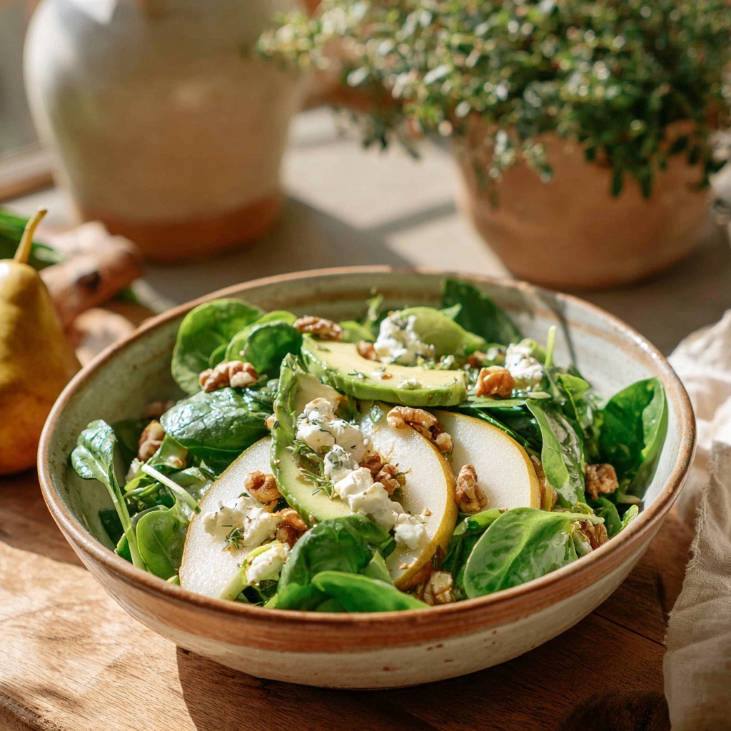 Pear Salad with Blue Cheese and Rocket Recipe - Recipe Image