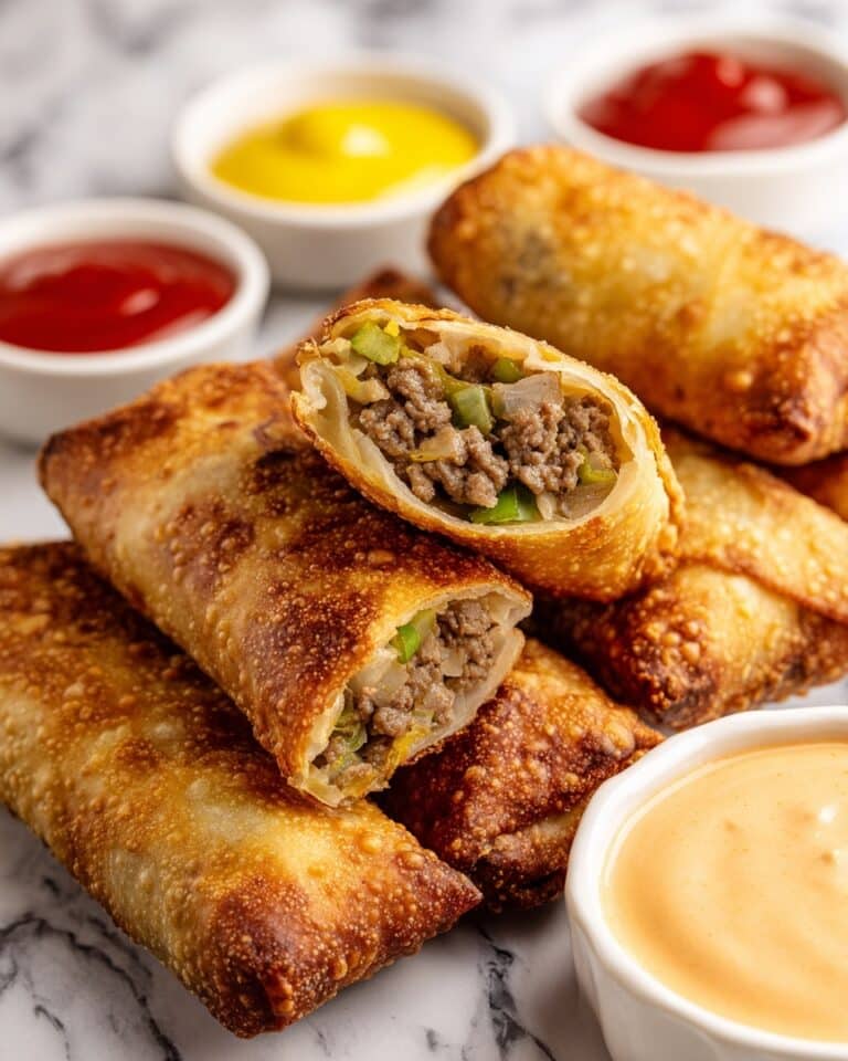 Cheeseburger Egg Rolls Recipe