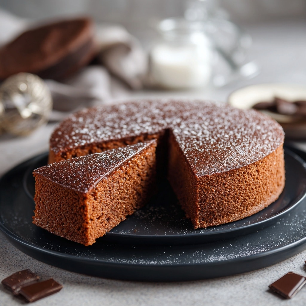 Almond Flour Chocolate Cake with Rich Chocolate Icing Recipe - Recipe Image