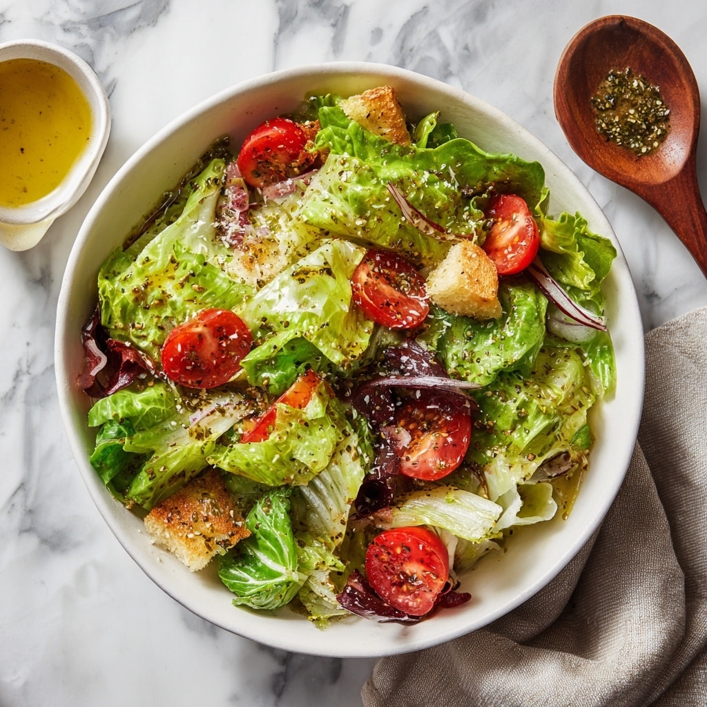 Easy Caesar Salad with Sourdough Croutons Recipe - Recipe Image