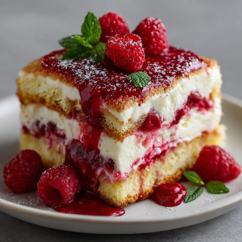Raspberry Angel Food Cake Recipe - Recipe Image