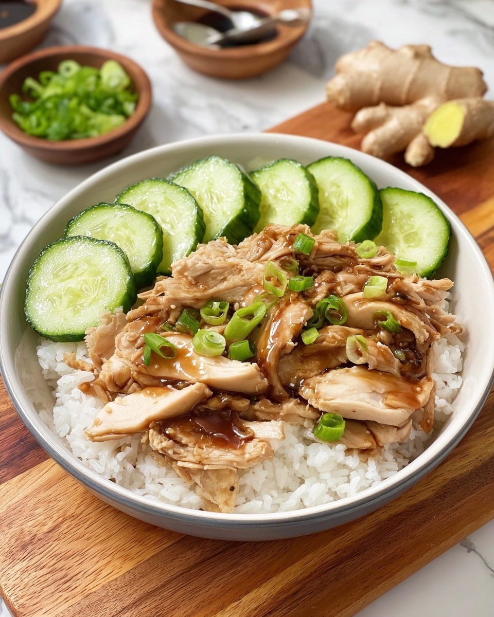 Poached Chinese Chicken with Ginger Scallion Sauce Recipe - Recipe Image