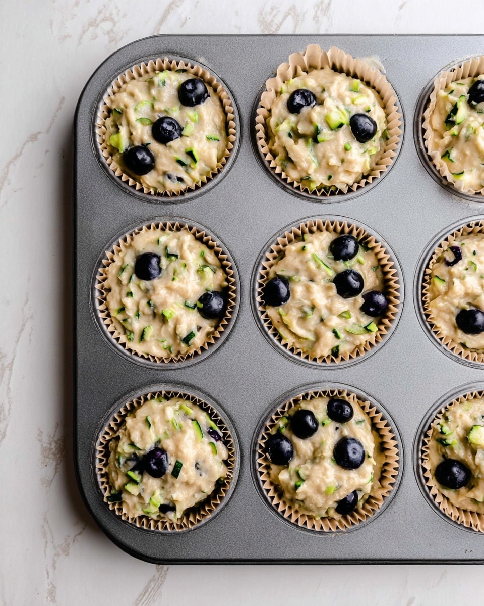 Vegan Blueberry Zucchini Muffins Recipe - Recipe Image