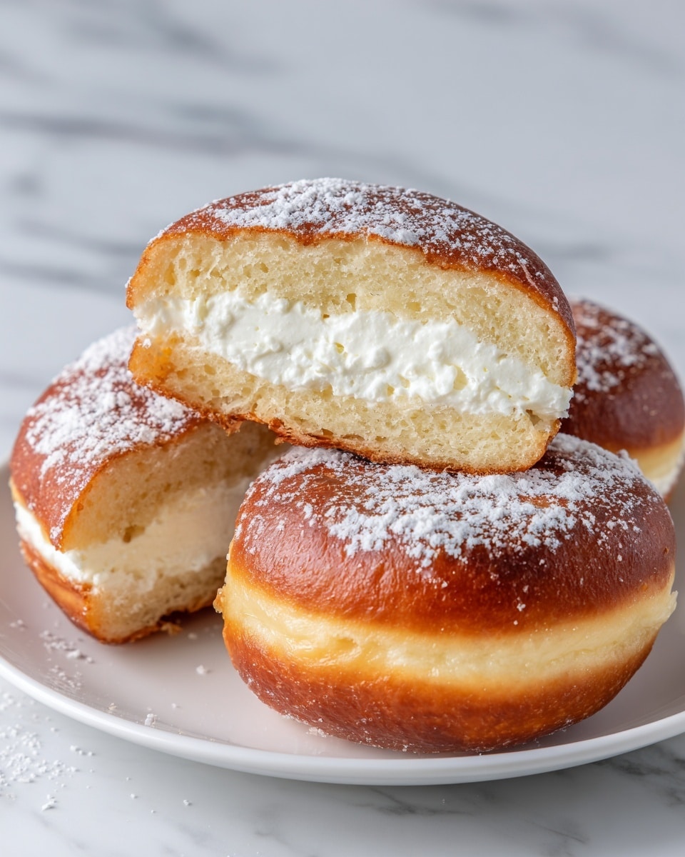 Irresistibly Fluffy Korean Milk Cream Donut Recipe - Recipe Image