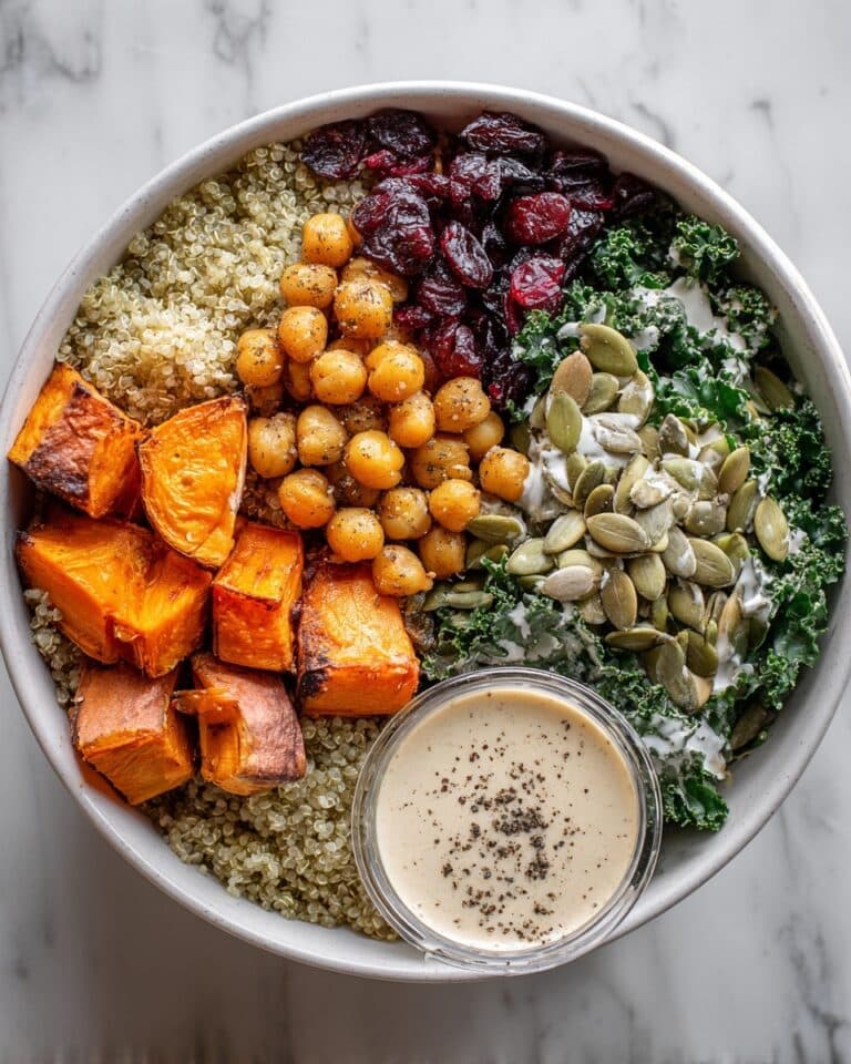Quinoa Harvest Bowl with Sweet Potatoes and Kale Recipe
