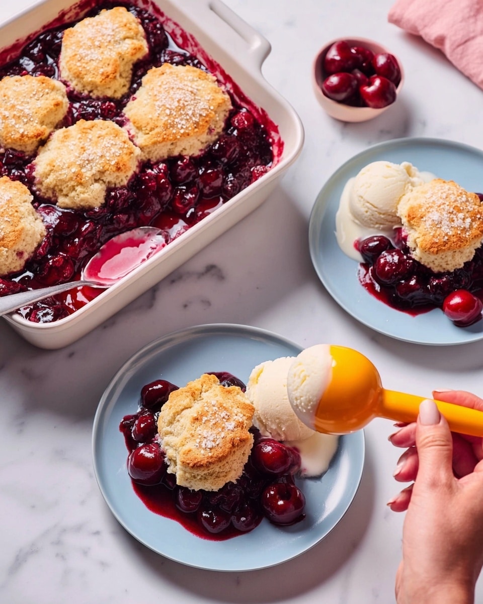 Buttermilk Biscuit Cherry Cobbler Recipe - Recipe Image