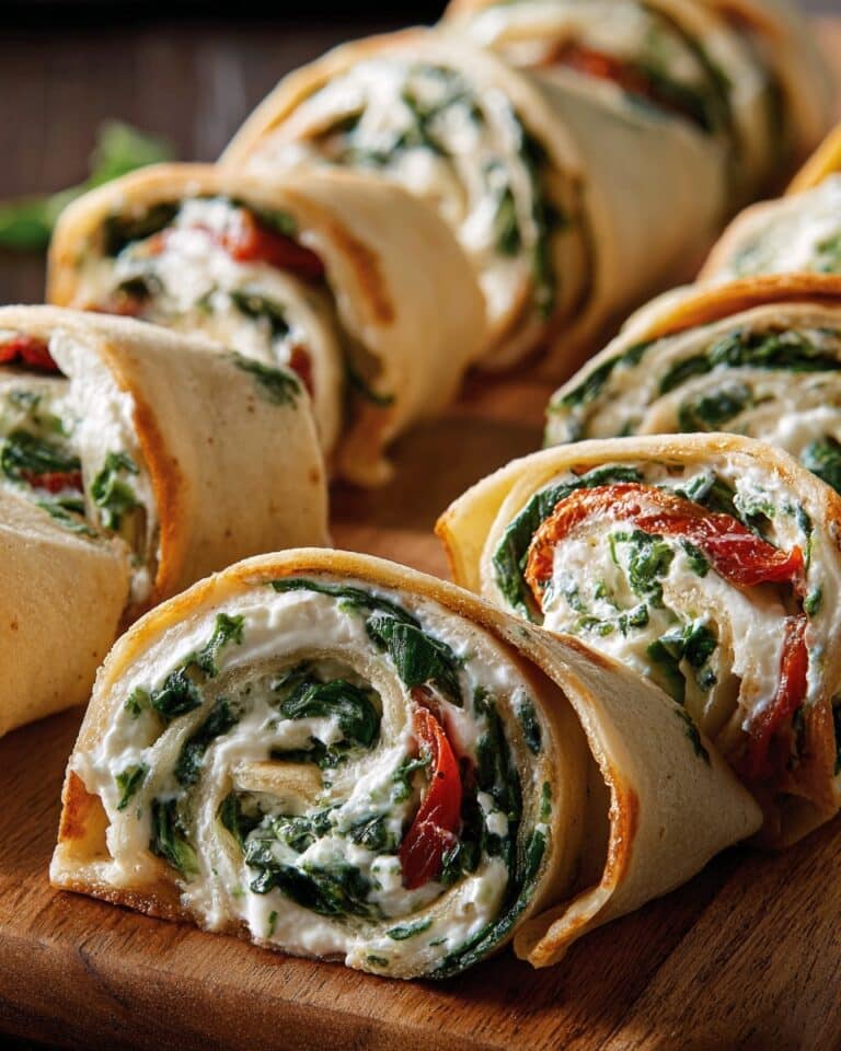 Creamy Spinach Roll Ups Recipe