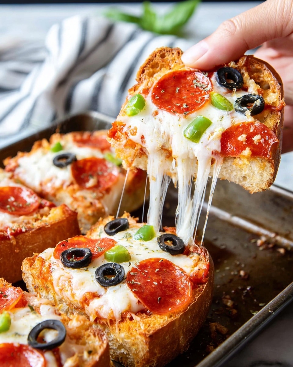 Garlic Bread Pizza Recipe - Recipe Image