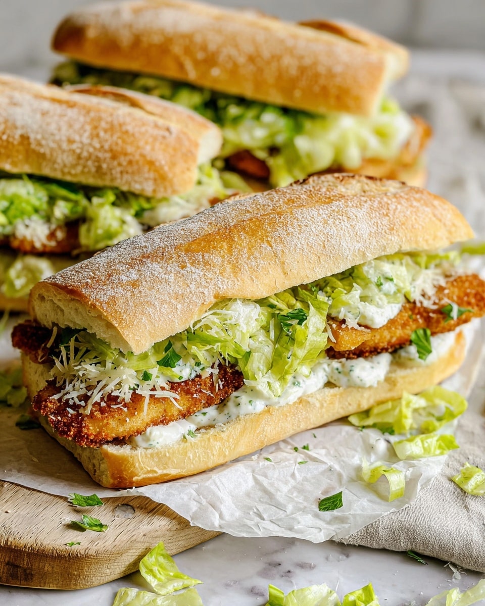 Chicken Caesar Sandwiches Recipe - Recipe Image