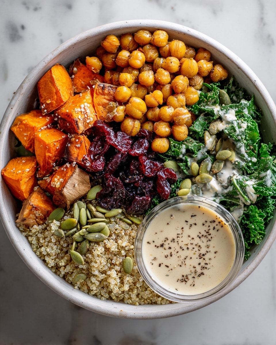 Quinoa Harvest Bowl with Sweet Potatoes and Kale Recipe - Recipe Image